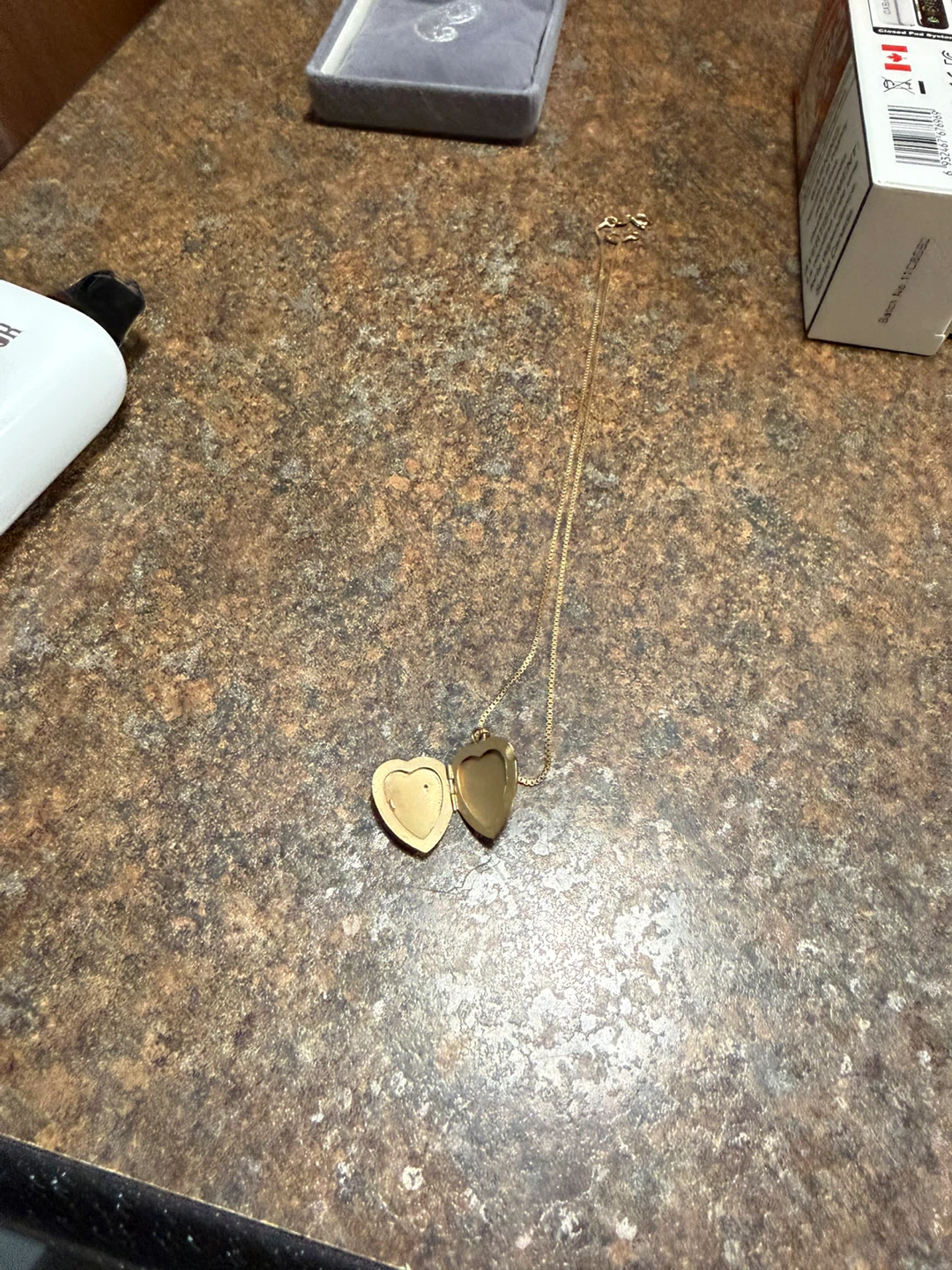 Gold Heart Locket Necklace