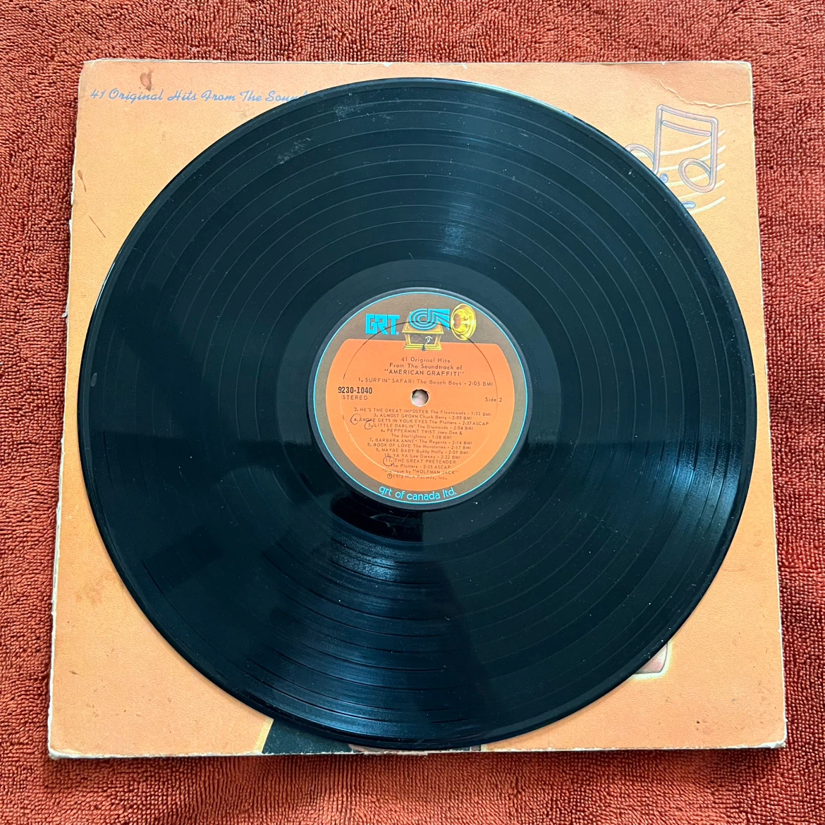 American Graffiti Original Sound Track 12" Vinyl Record - photo 2
