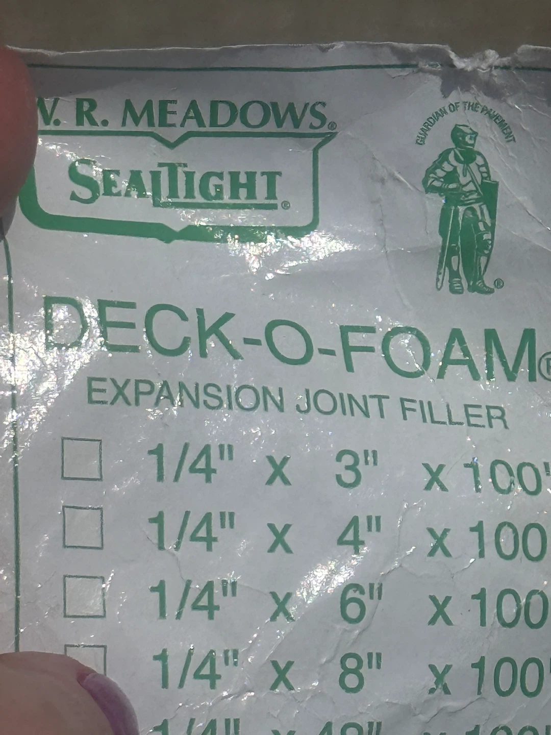 $10 V.R. Meadows SealTight Deck-O-Foam Expansion Joint Filler - photo 3