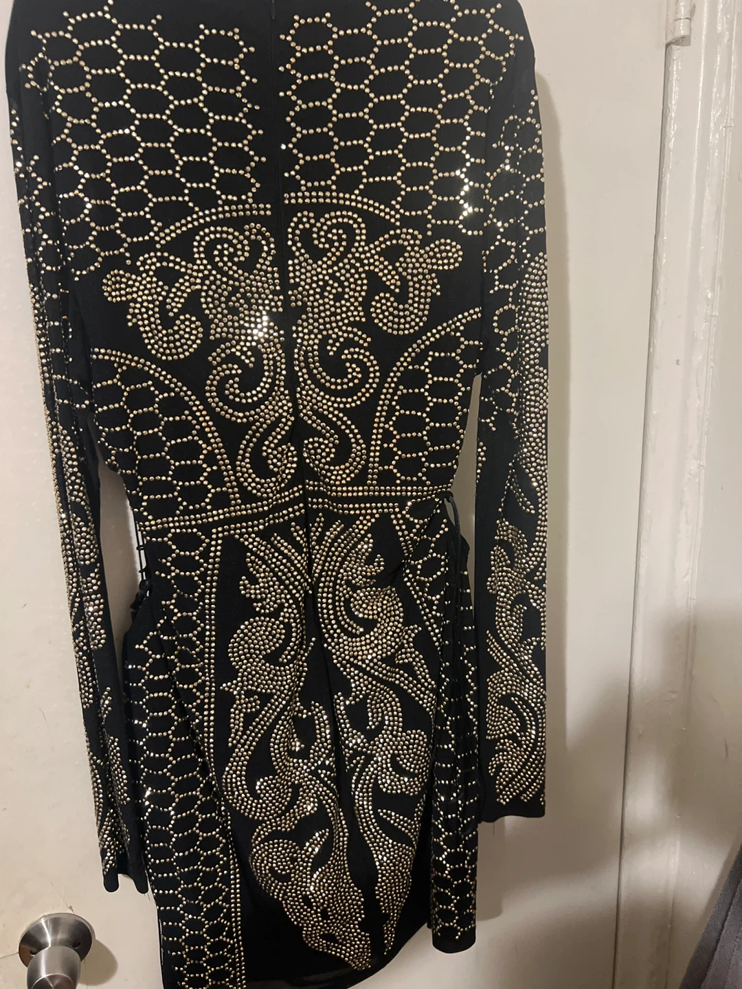 Fashion Nova Rhinestone Black Mini Dress - photo 2