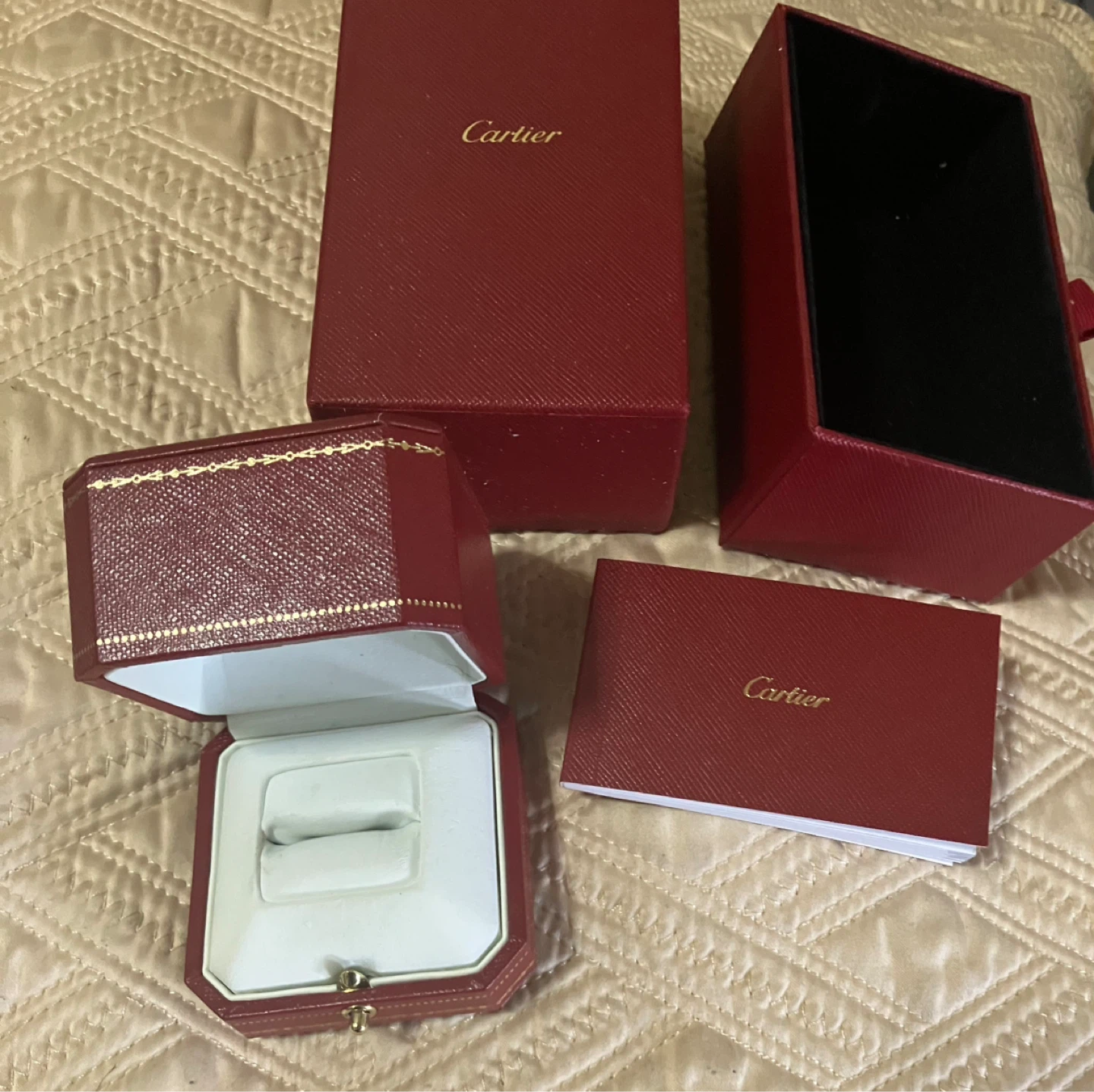 Authentic Cartier Ring Box & Accessories Box