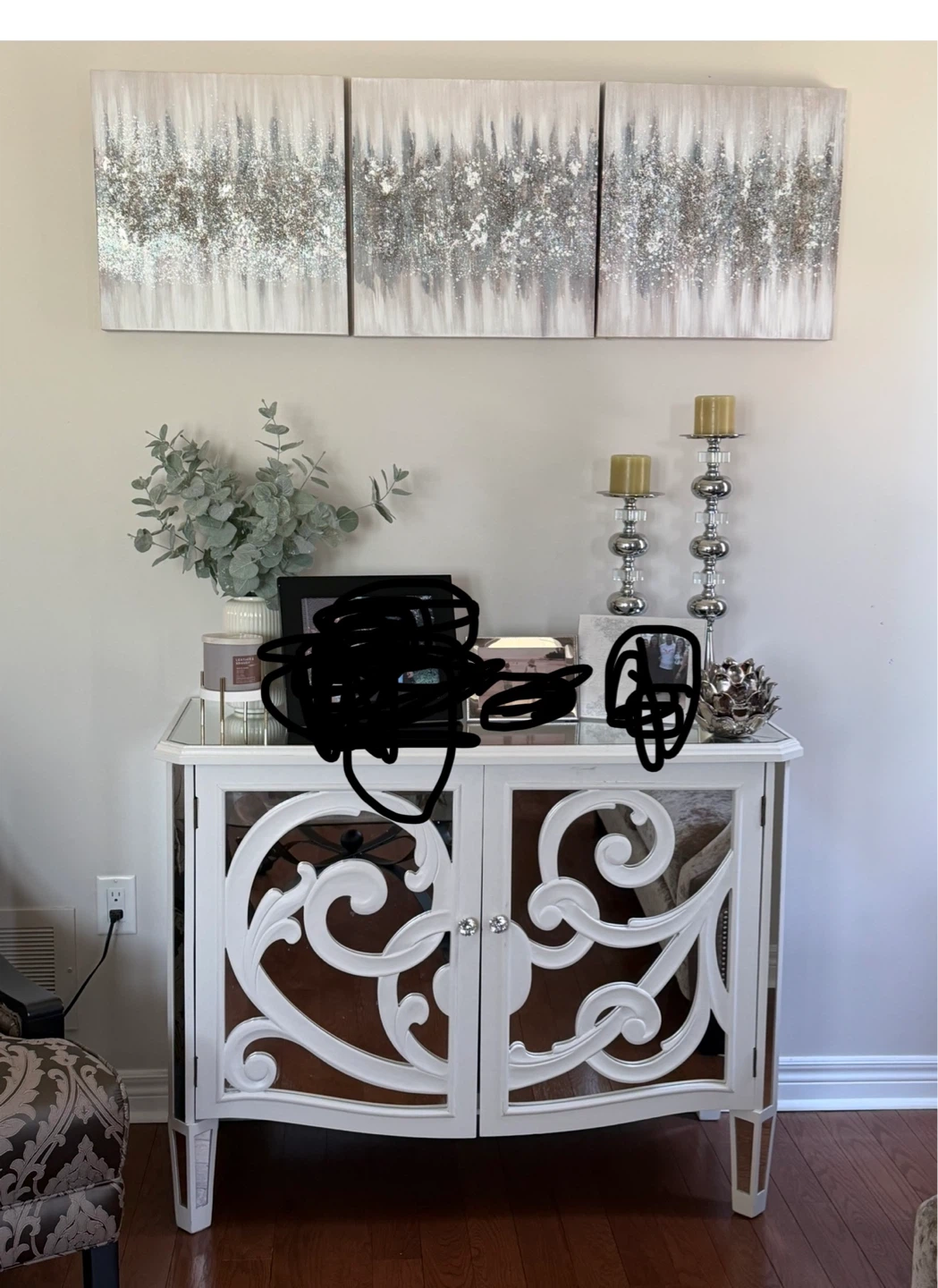 Mirrored Accent Cabinet