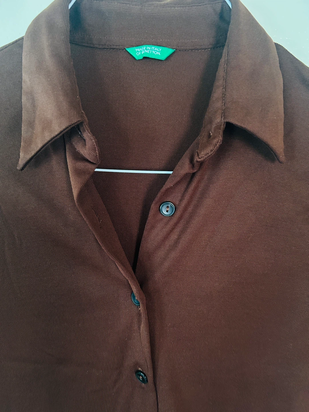 United Colors of Benetton Brown Long Sleeve Collared Shirt - photo 3