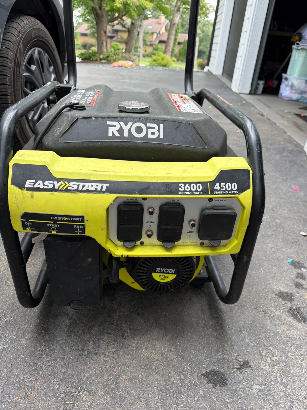 Ryobi 3600 Running Watts Generator