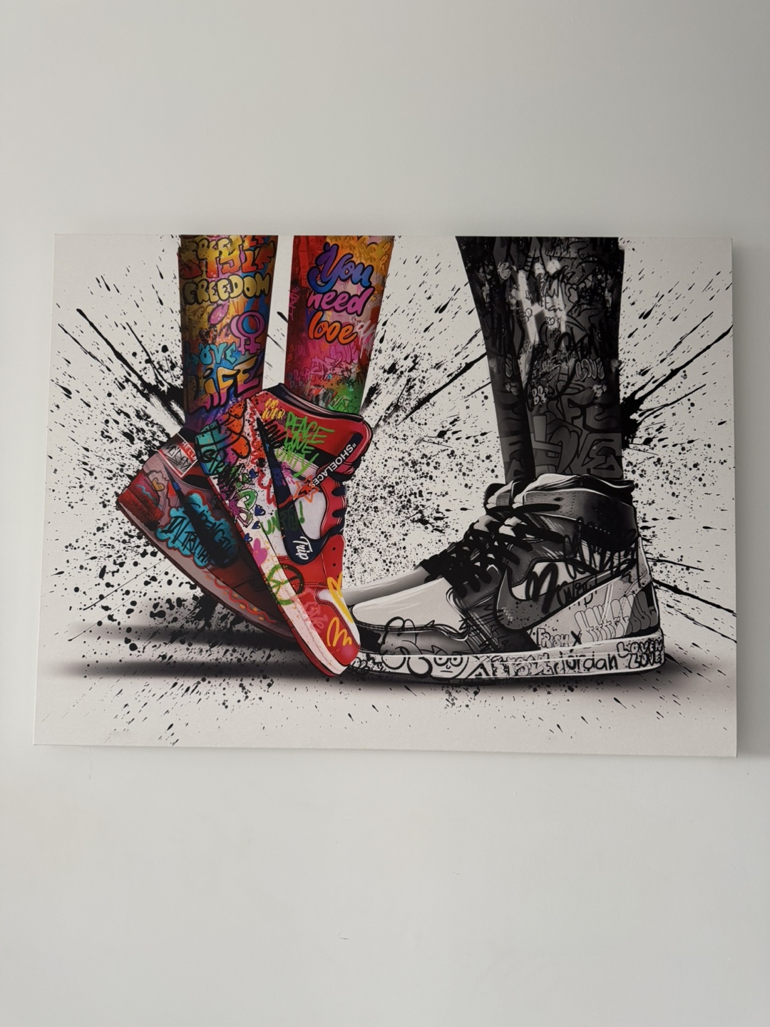 Graffiti jordan canvas 100x75 cm