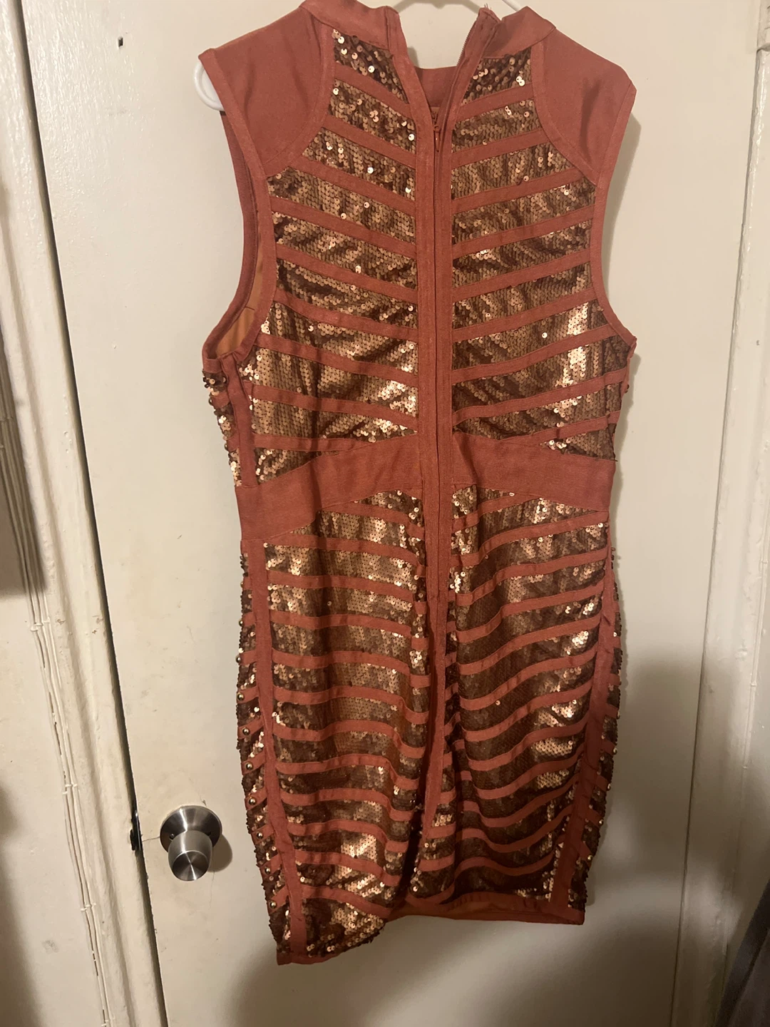 Sequin and Studded Bodycon Dress - photo 2