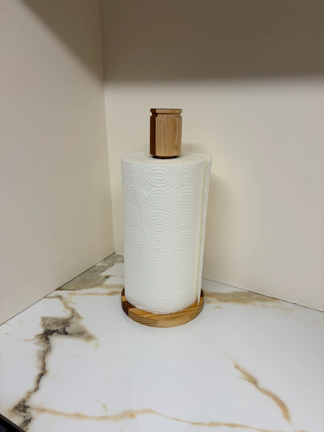 Paper Towel Holder Stand - Wood and Painted