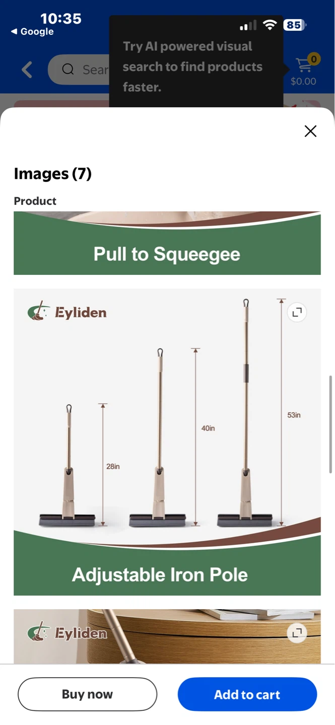 Eyliden Sponge Mop with 2 Absorbent Sponges - photo 5