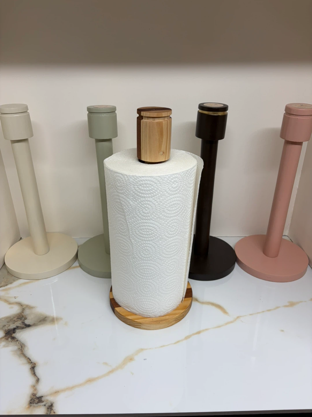 Paper Towel Holder Stand - Wood and Painted - photo 2