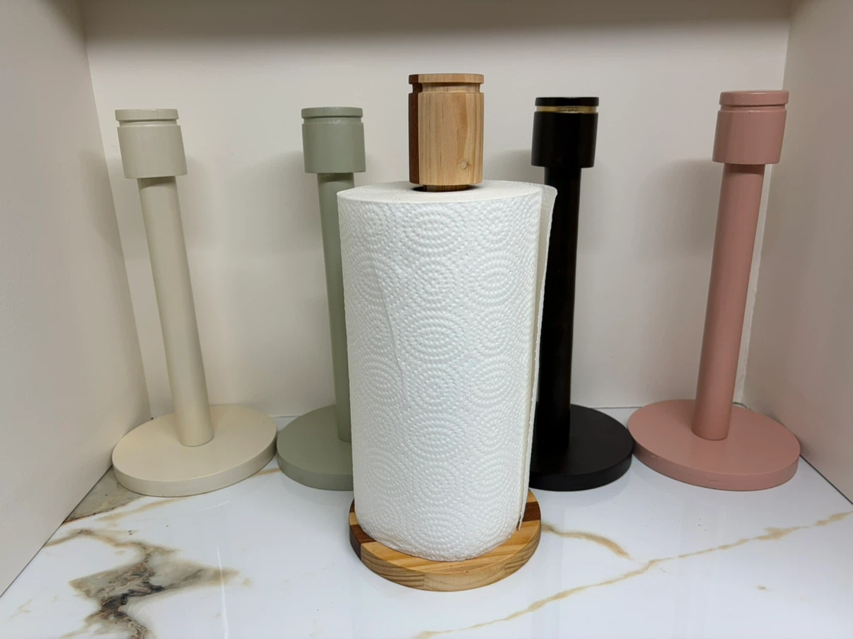 Paper Towel Holder Stand - Wood and Painted - photo 3