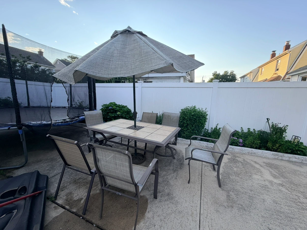 Patio Dining Set with Umbrella and 6 Chairs - photo 5