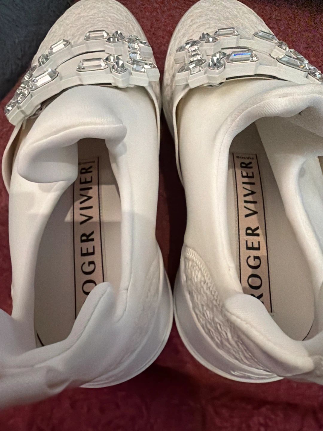 Roger Vivier White Viv Run Sneakers with Buckle - photo 5