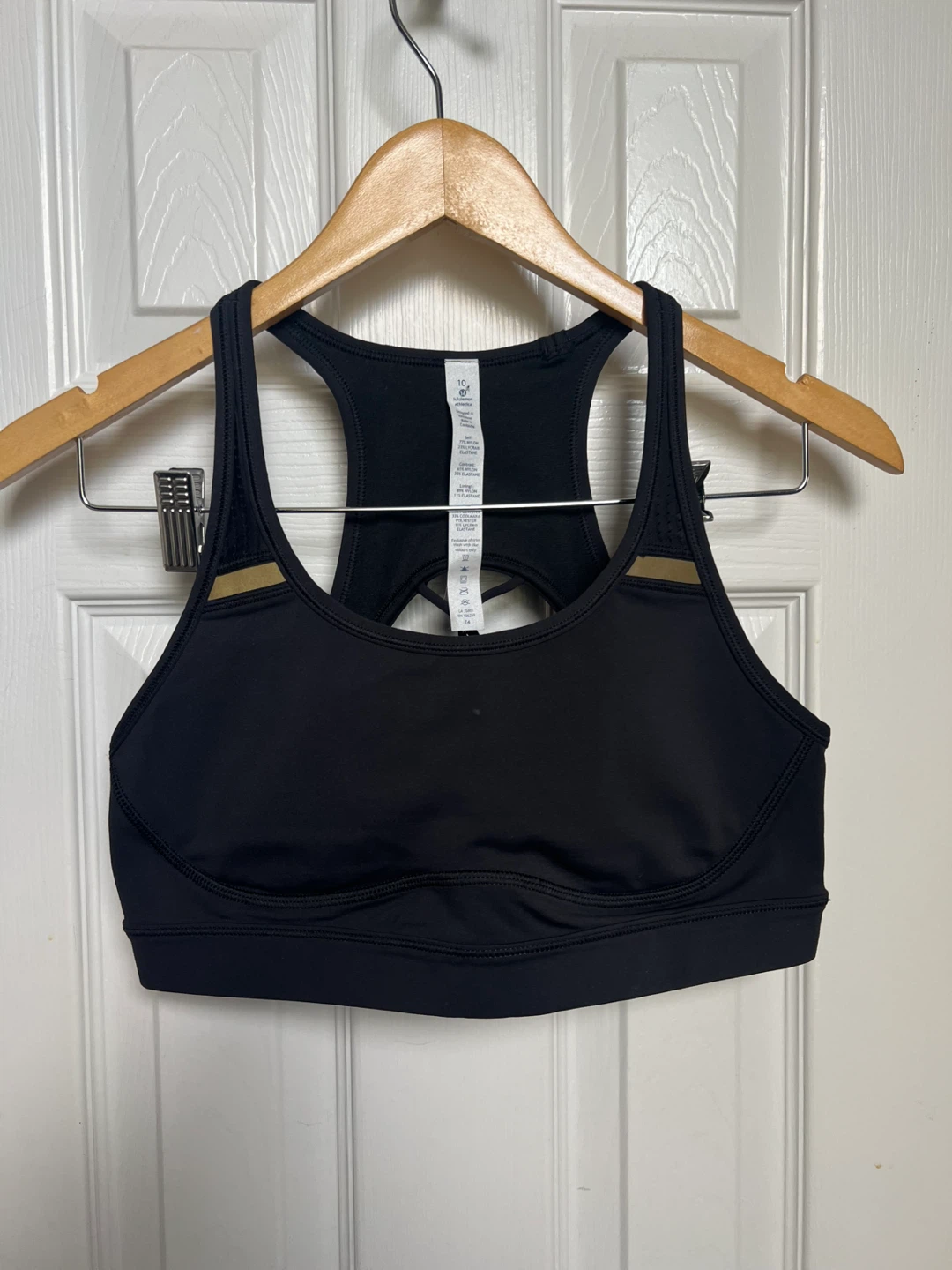 Lululemon Black Sports Bra Size 10