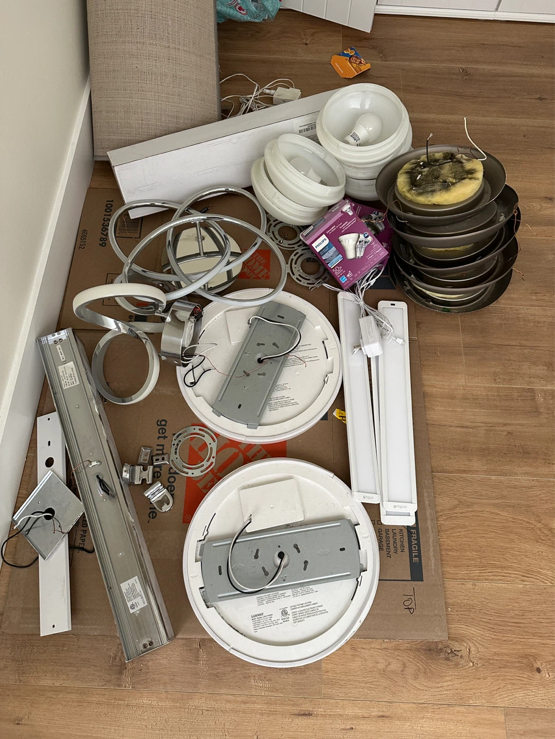 Assorted Lighting Fixtures and Parts