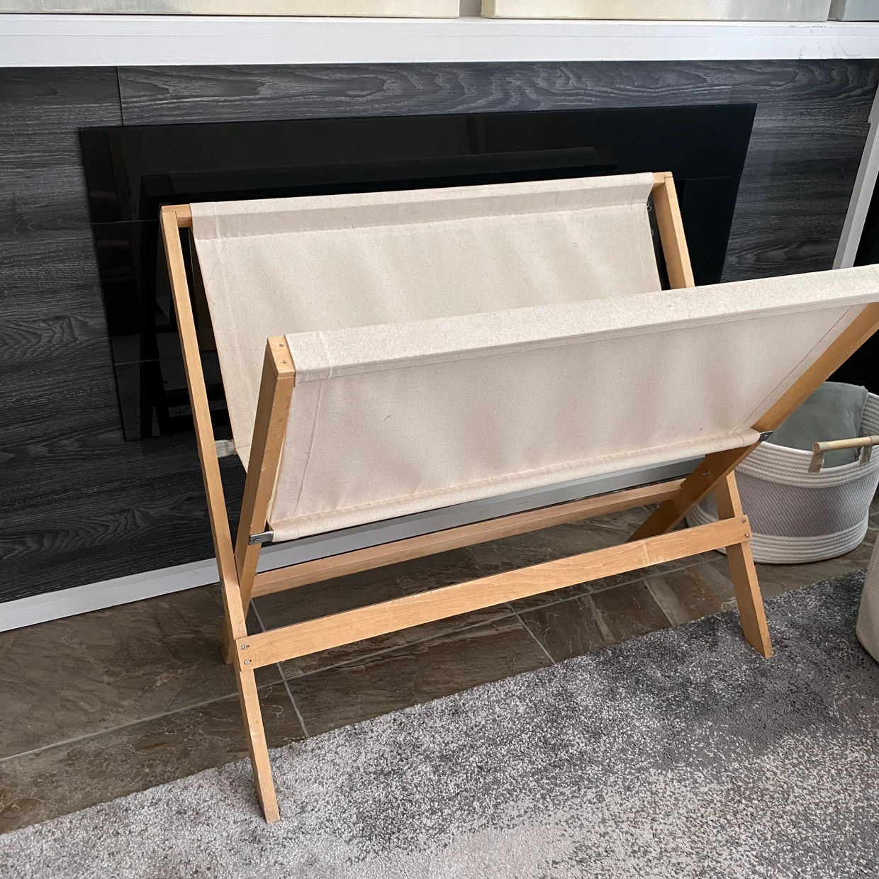 Folding print rack. Large wooden Art storage and display rack