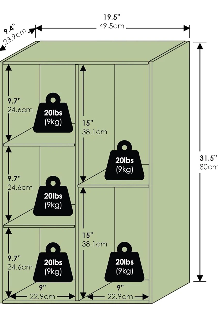 White 5-Cube Storage Shelf - photo 4