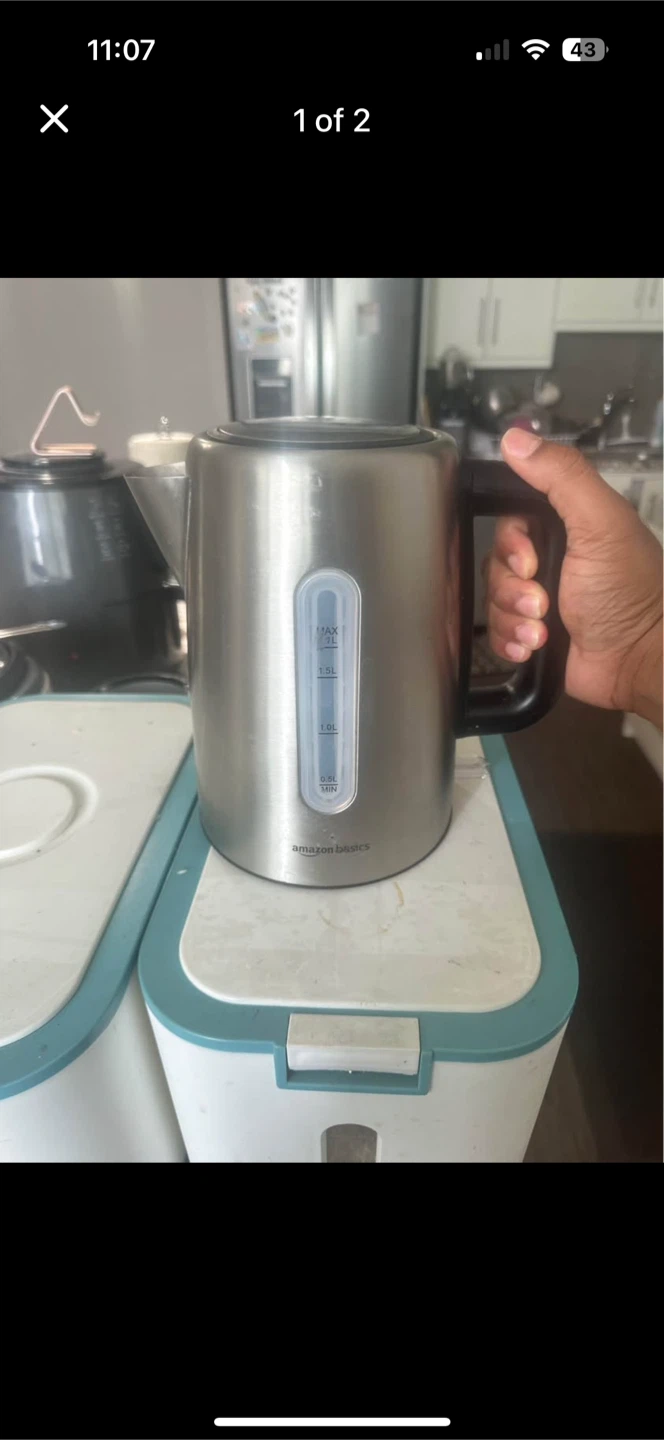 Amazon Basics Stainless Steel Electric Kettle - photo 2