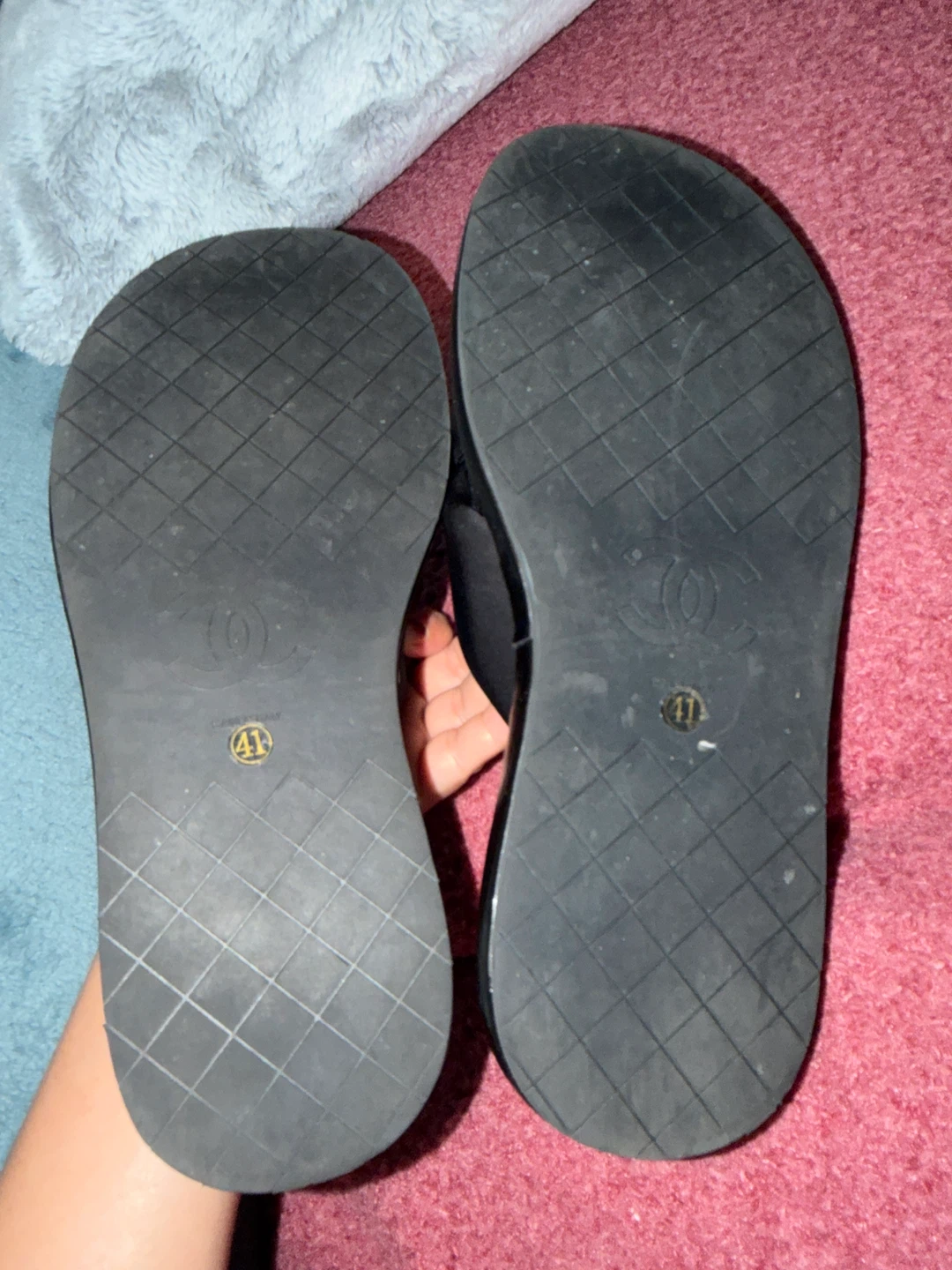 Chanel Black Satin CC Logo Slide Sandals - photo 4