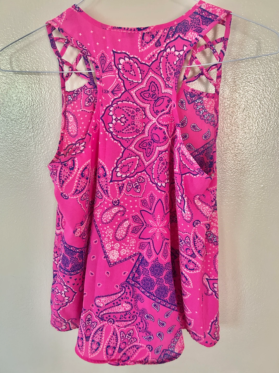 Papaya Pink Paisley Tank Top - Medium - photo 4