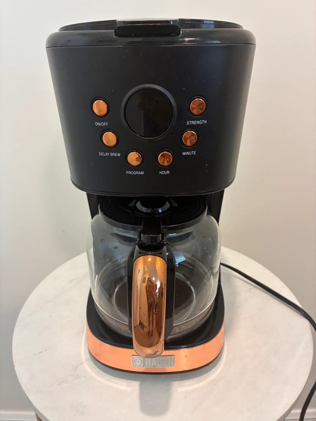 Haden Black & Copper Coffee Maker