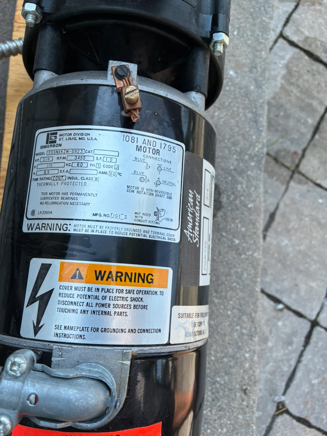 Jet tub/Hot tub American Standard 3/4 HP Ultra Flo Pump - photo 3