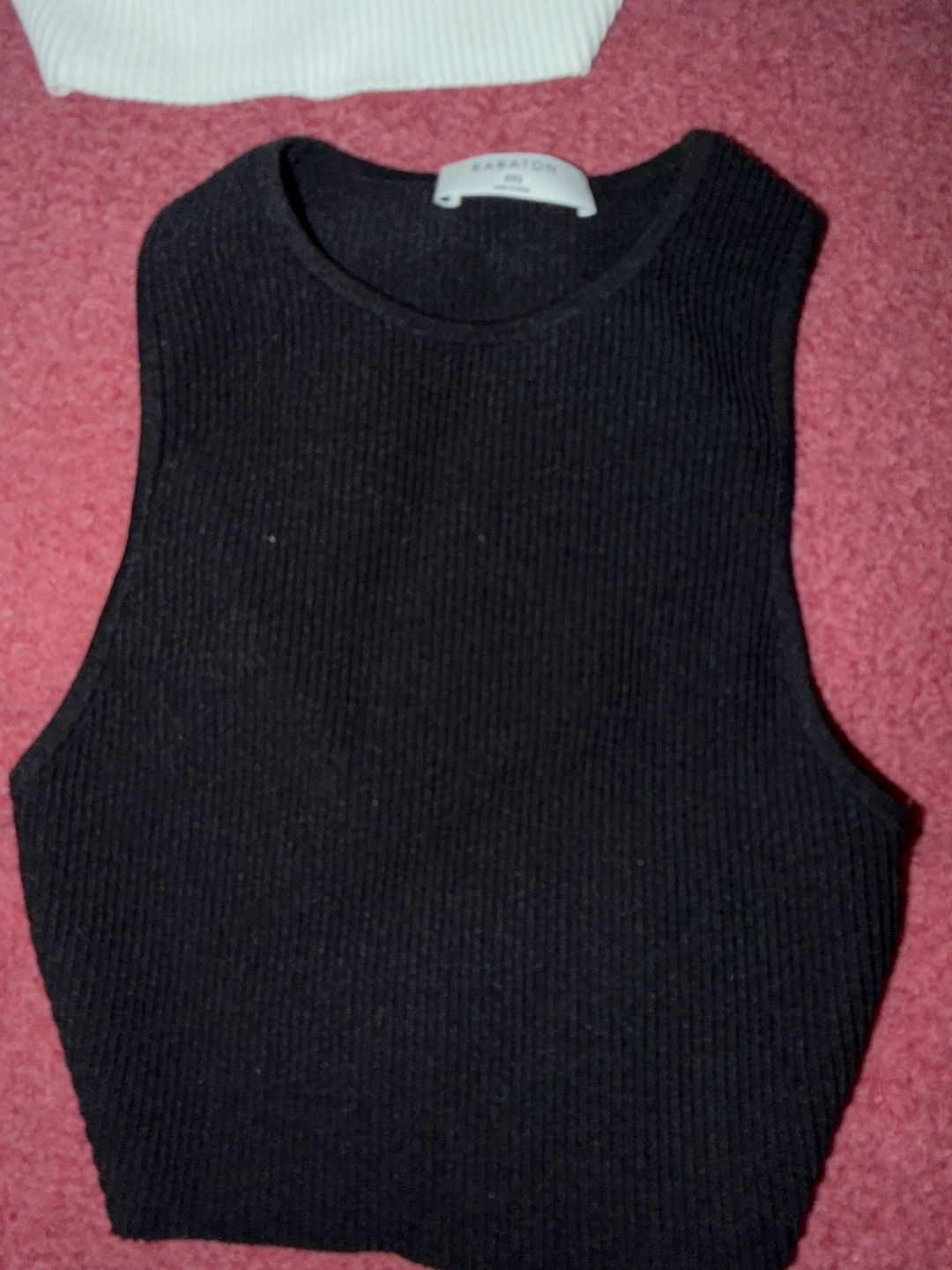Babaton Ribbed Tank Tops - Black & White - photo 4