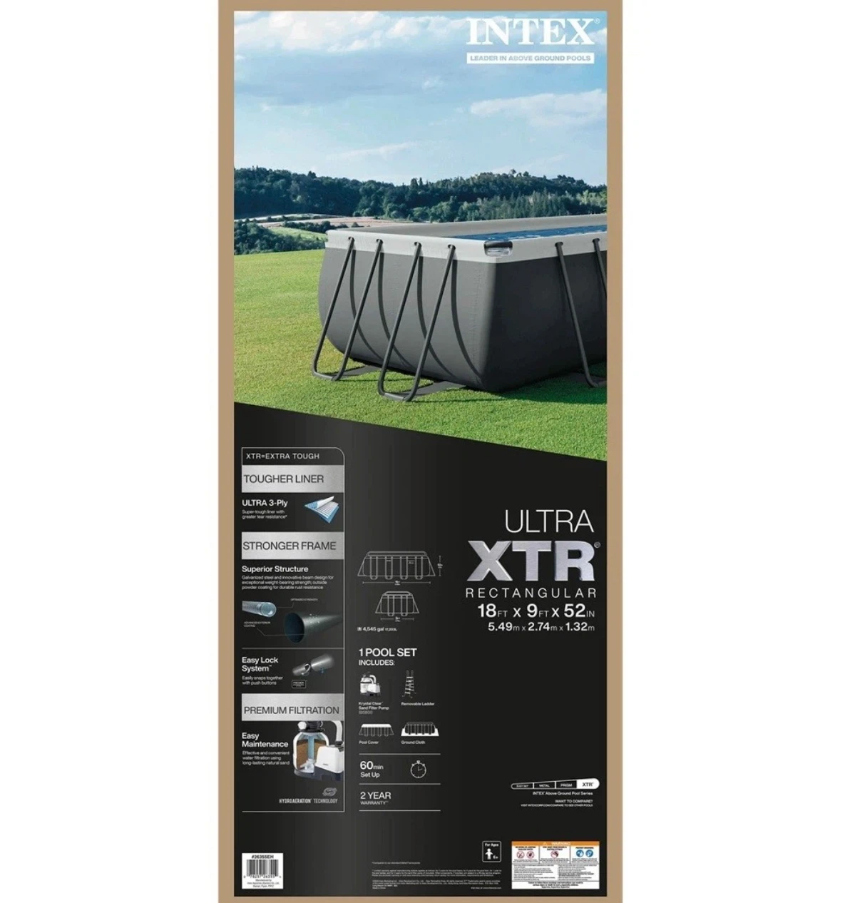 Intex Ultra XTR Rectangular Pool 18ft x 9ft x 52in - photo 2