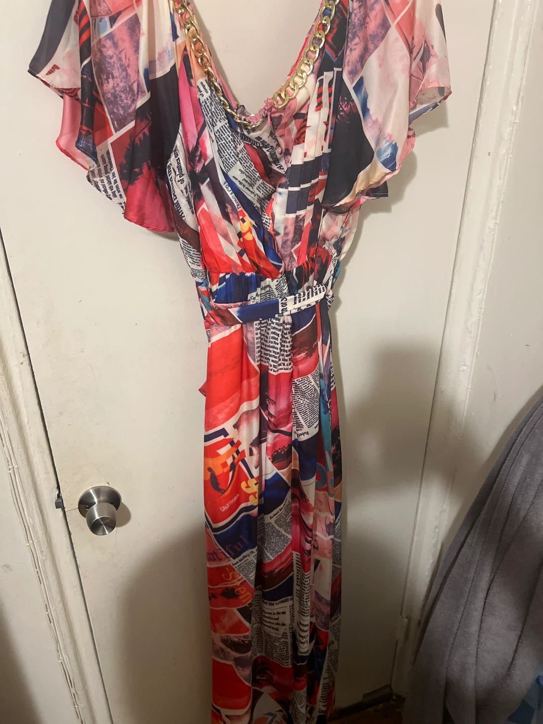 Fashion Nova Vogue Moment Printed Maxi Dress Size 2X