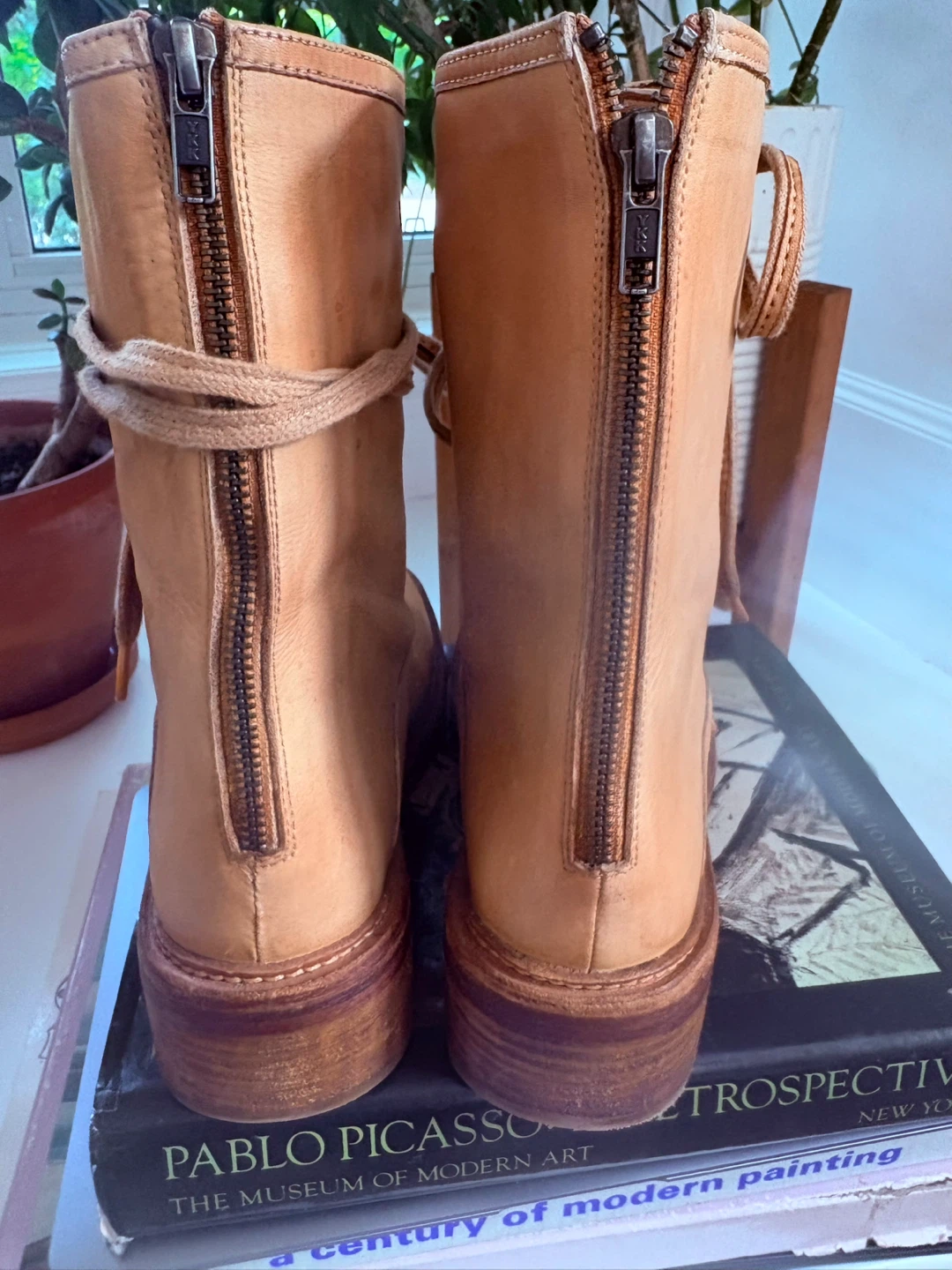New Never worn Free People Leather lace up Boots - photo 2