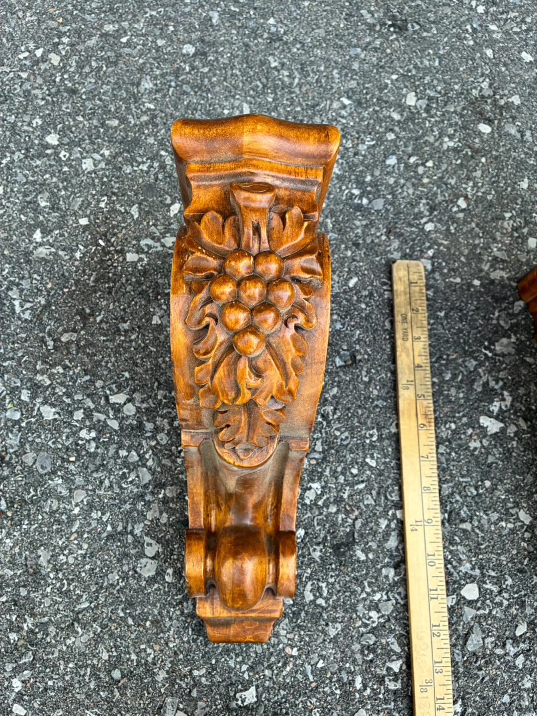 Set of 4 Carved Mantle/shelf Wood Corbel Brackets - photo 2