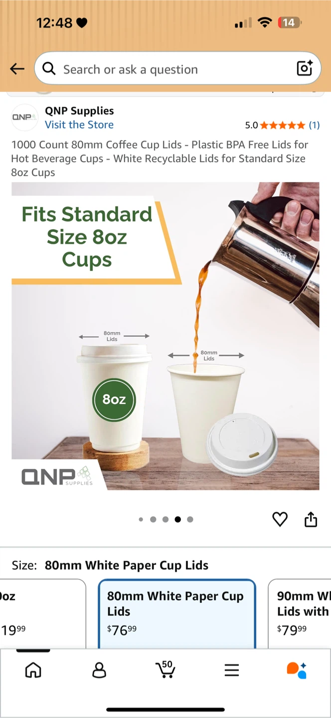 QNP Supplies 1000 Count 80mm Coffee Cup Lids - photo 3