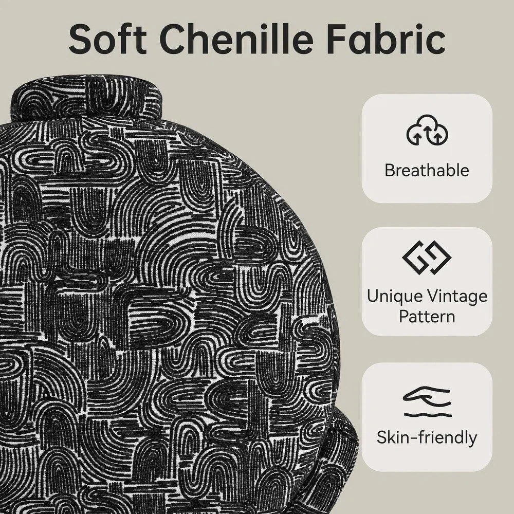 Upholstered Ottoman Stool with Unique Vintage Pattern - photo 4
