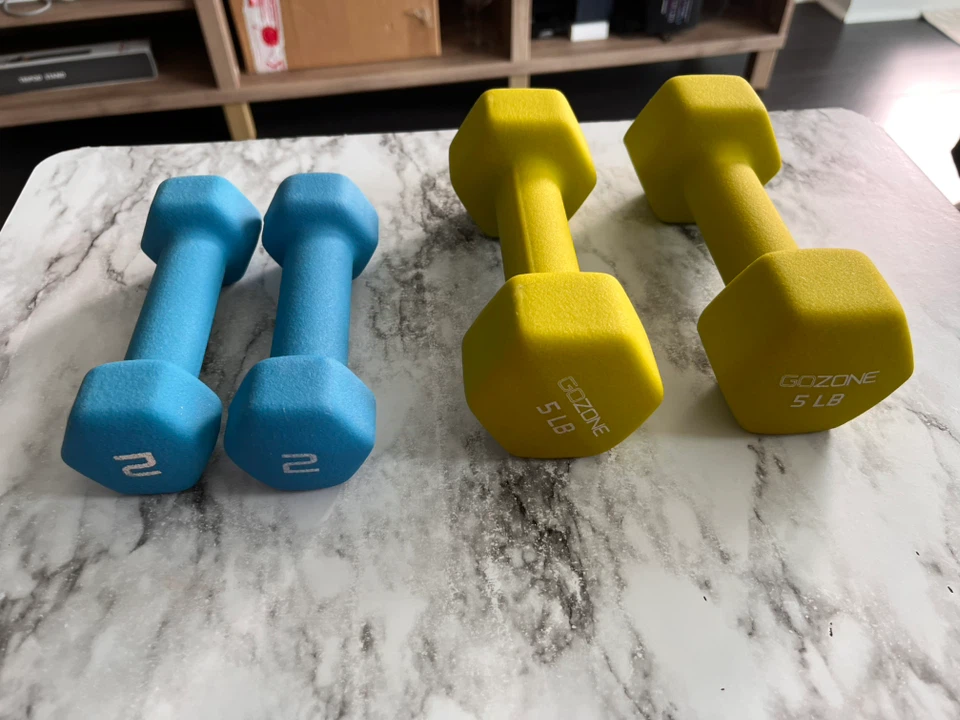 GOZONE 2lb and 5lb Dumbbells