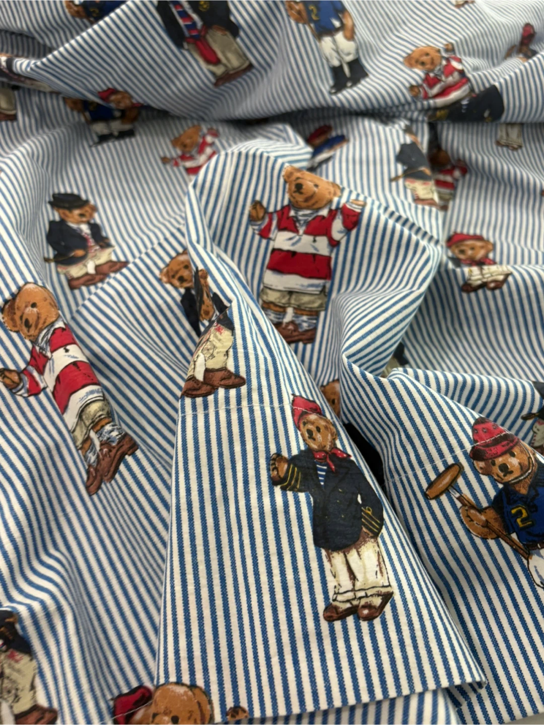 Vintage Ralph Lauren Home Polo Bear Twin Flat Sheet
