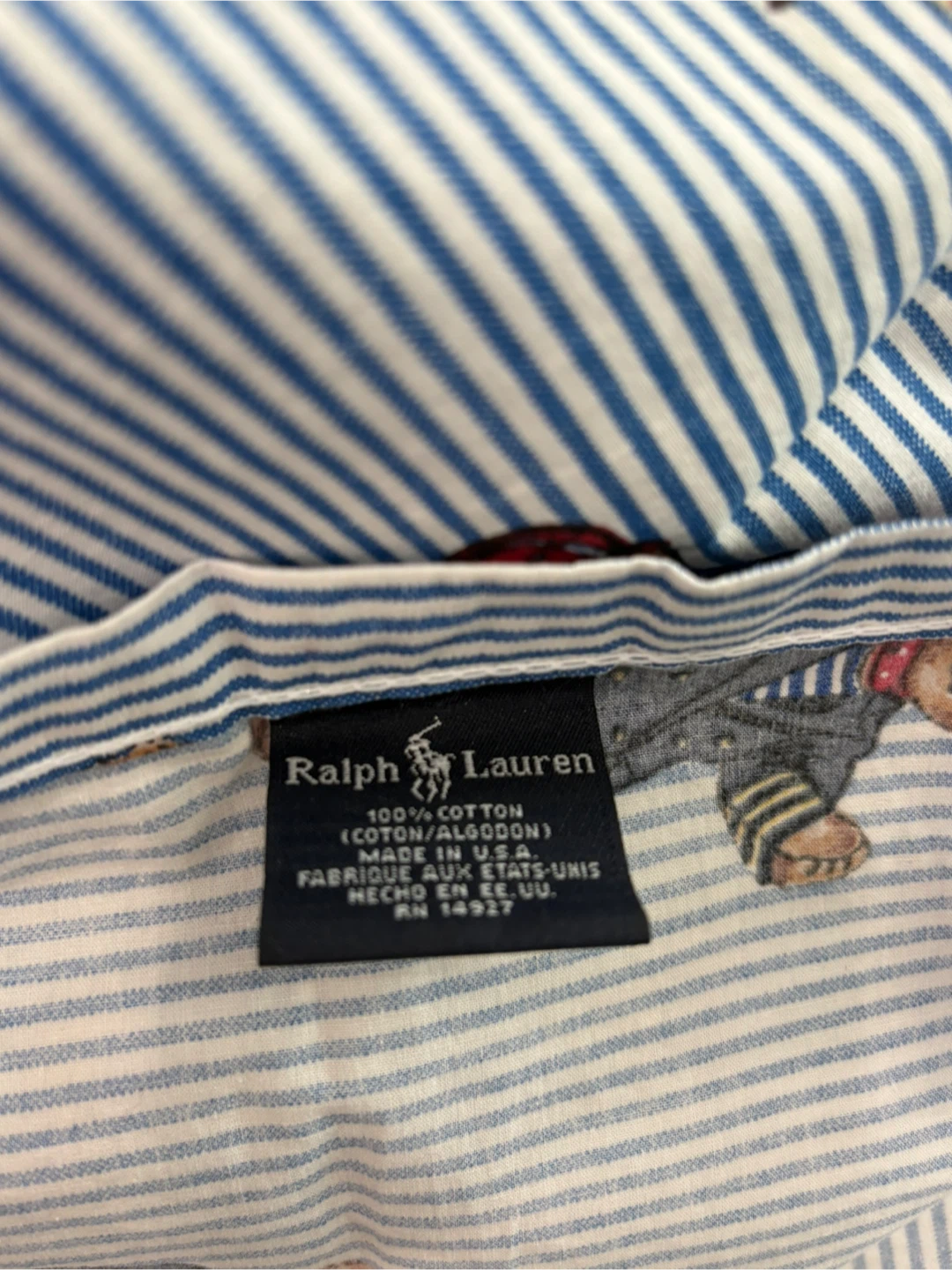 Vintage Ralph Lauren Home Polo Bear Twin Flat Sheet - photo 2