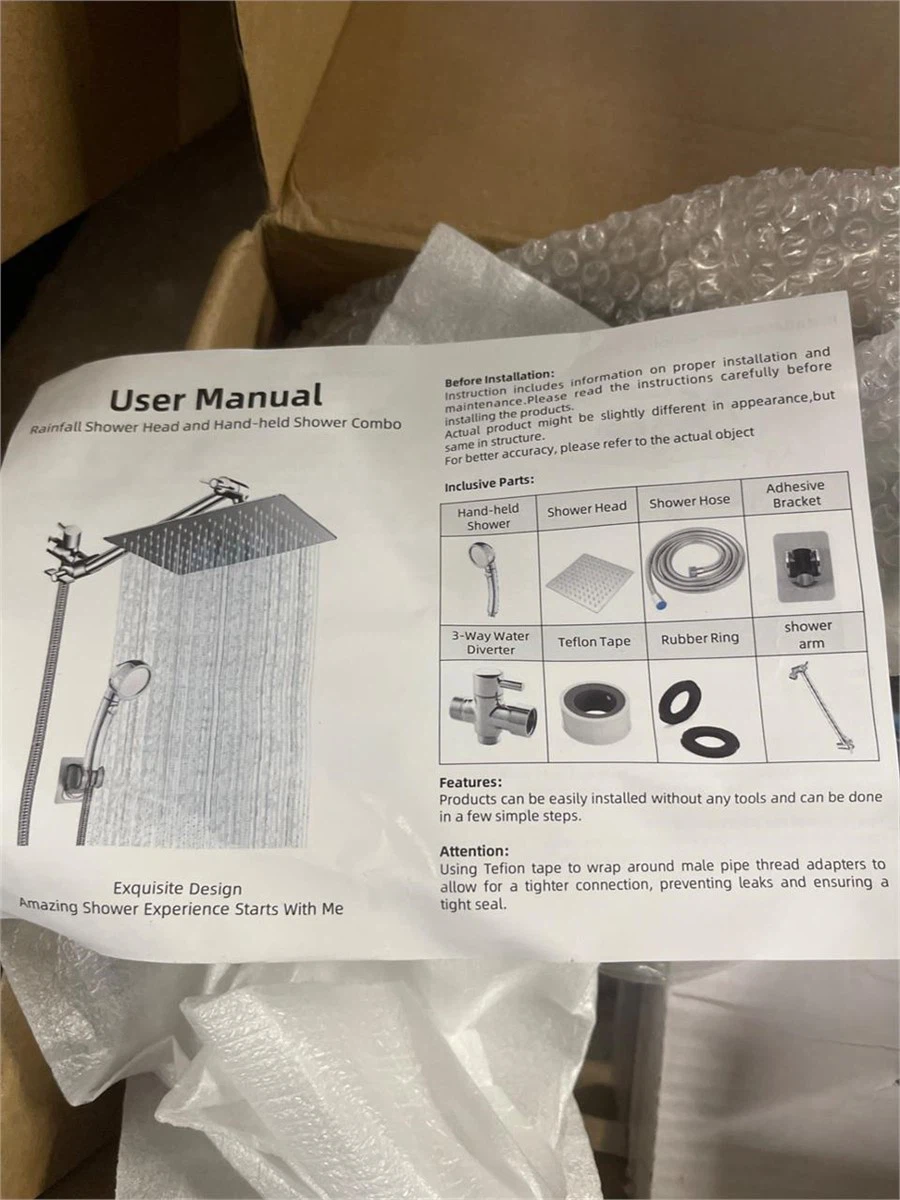 Rainfall Shower Head and Hand-Held Shower Combo - photo 4