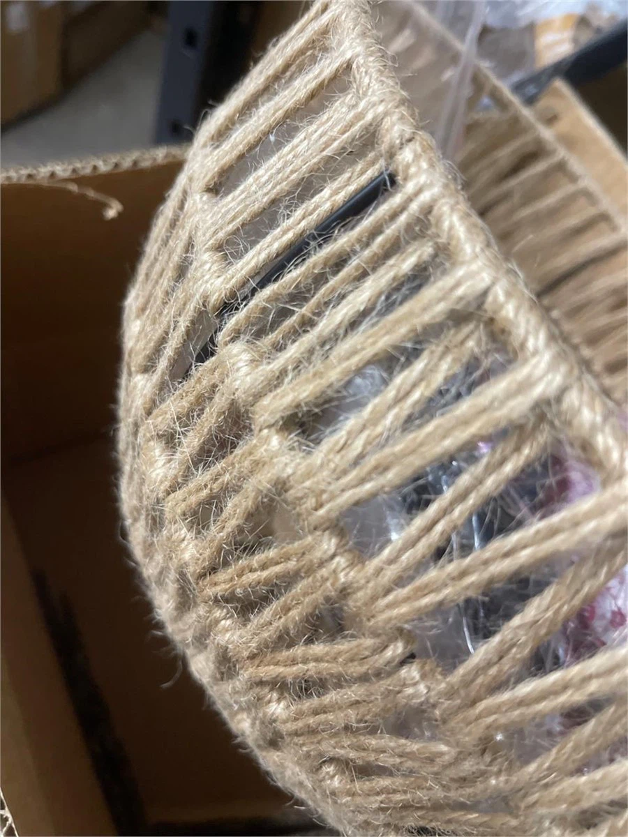 Woven Rope Flush Mount Ceiling Light Fixture - photo 4