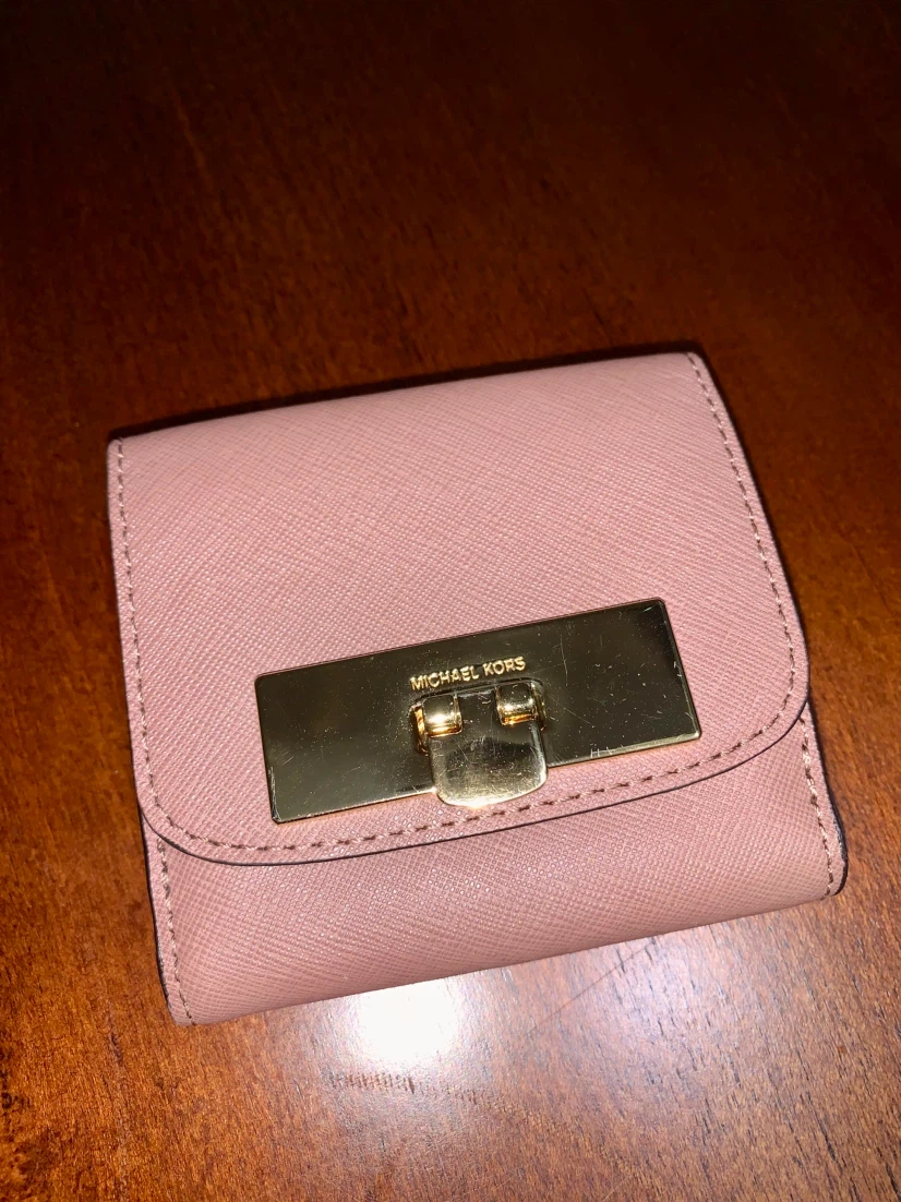 Michael Kors Pink Tri-fold Leather Wallet