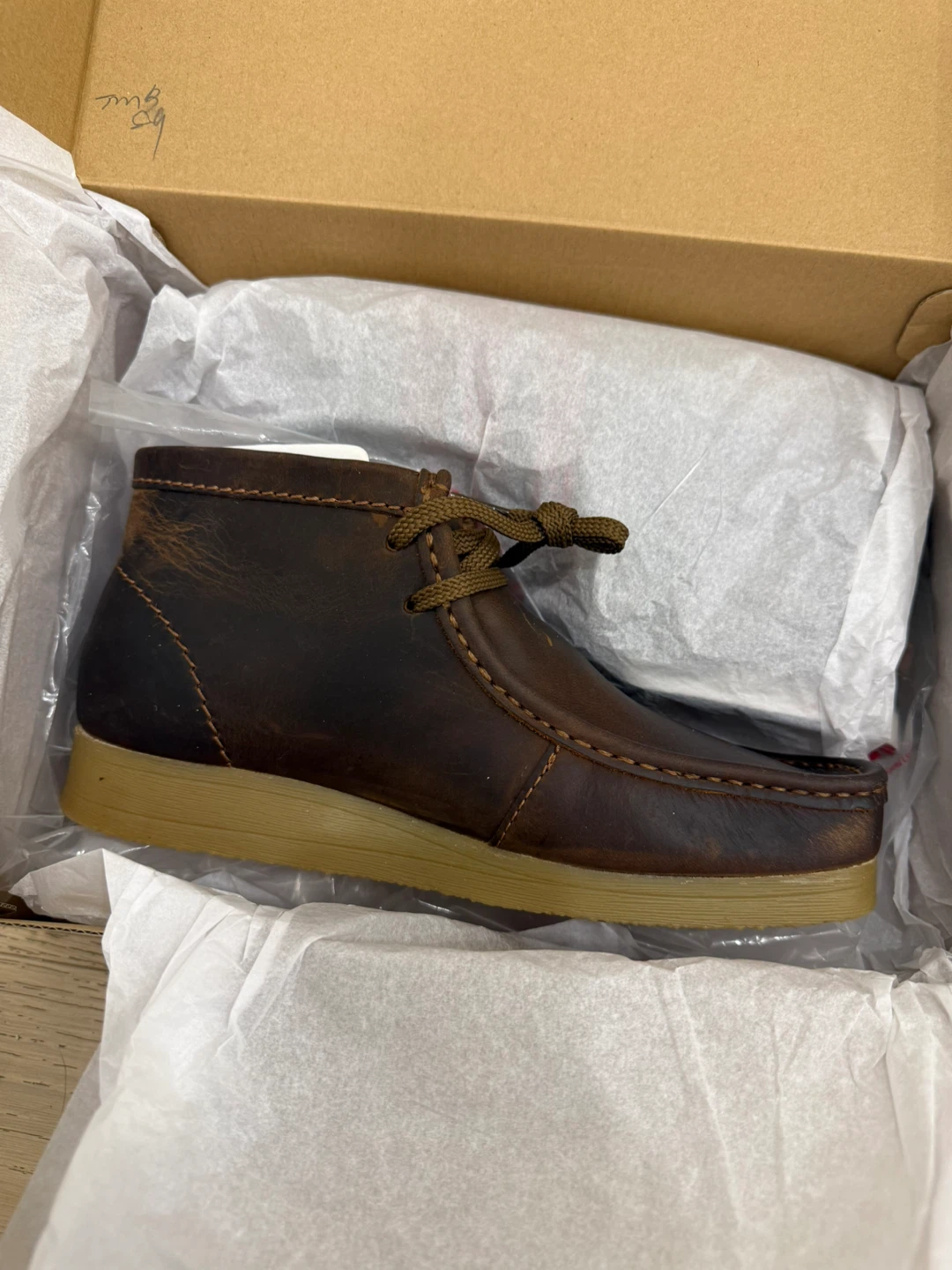 Clarks Wallabee Boots - Brown Leather