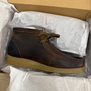 Clarks Wallabee Boots - Brown Leather