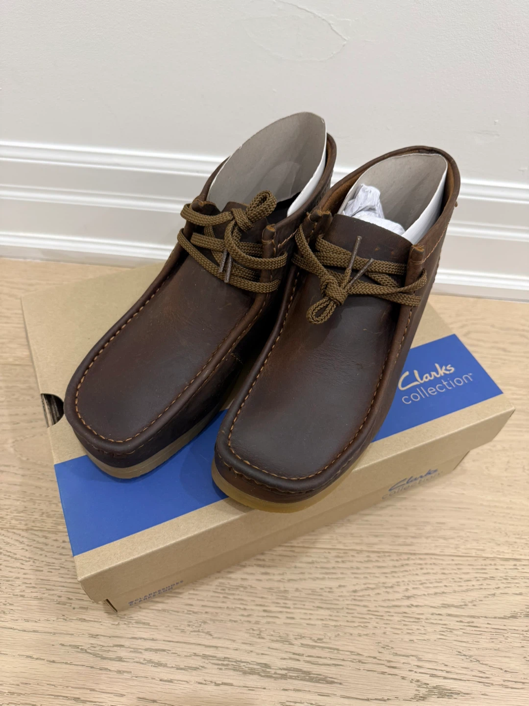 Clarks Wallabee Boots - Brown Leather - photo 2