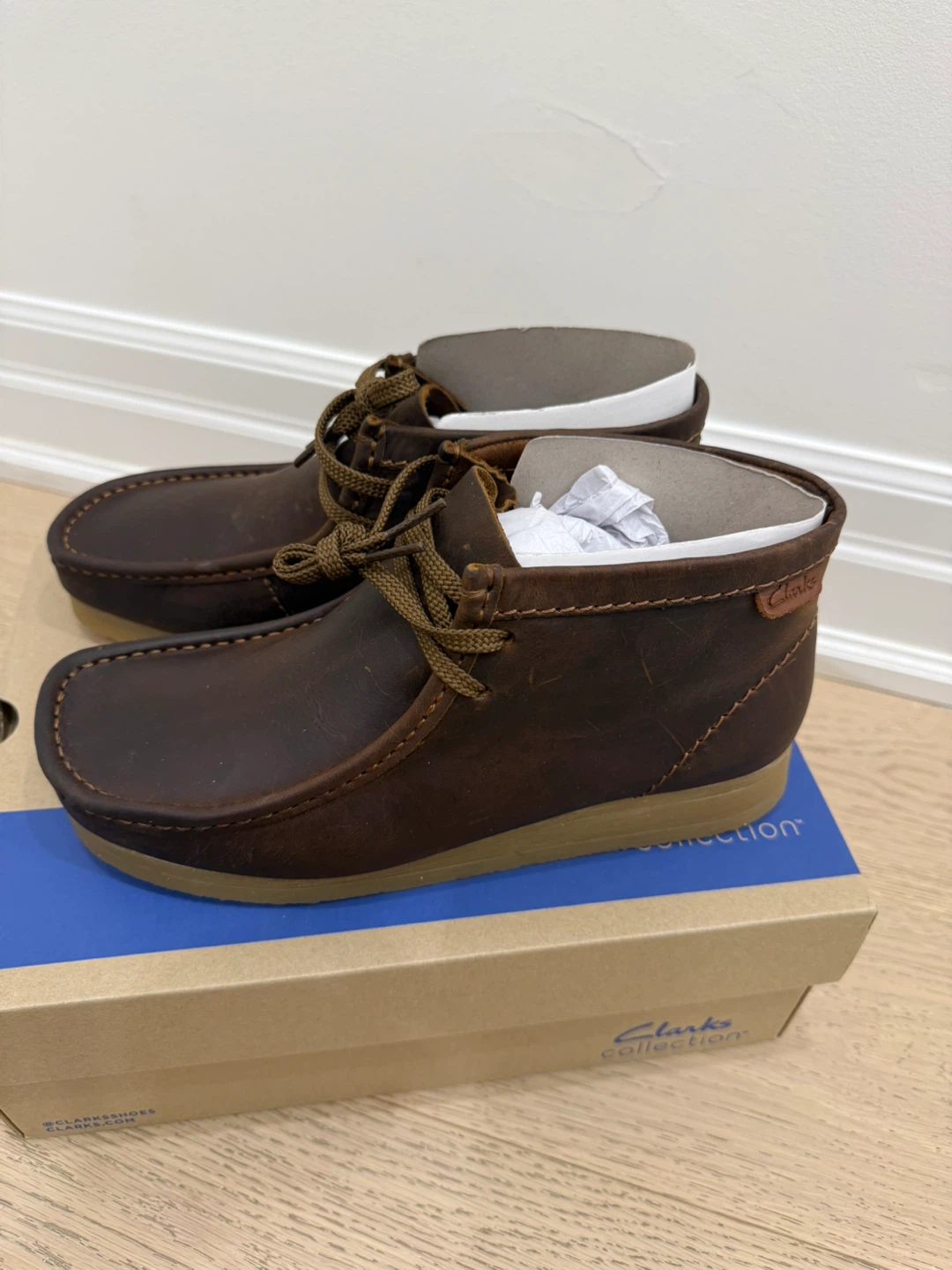 Clarks Wallabee Boots - Brown Leather - photo 3