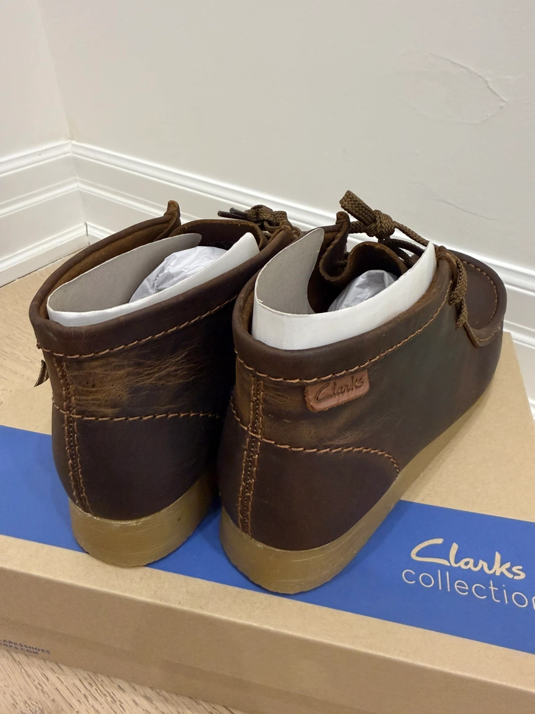 Clarks Wallabee Boots - Brown Leather - photo 4