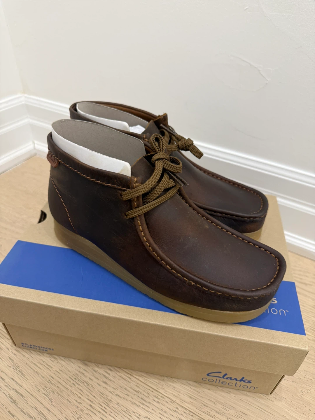 Clarks Wallabee Boots - Brown Leather - photo 5