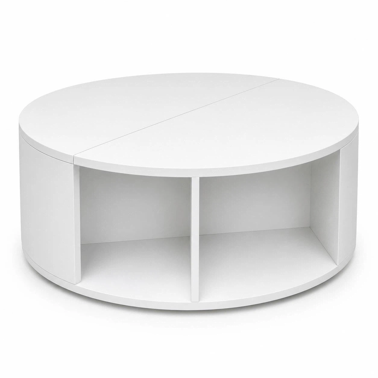 White Round Storage Coffee Table DJ1113-89CM
