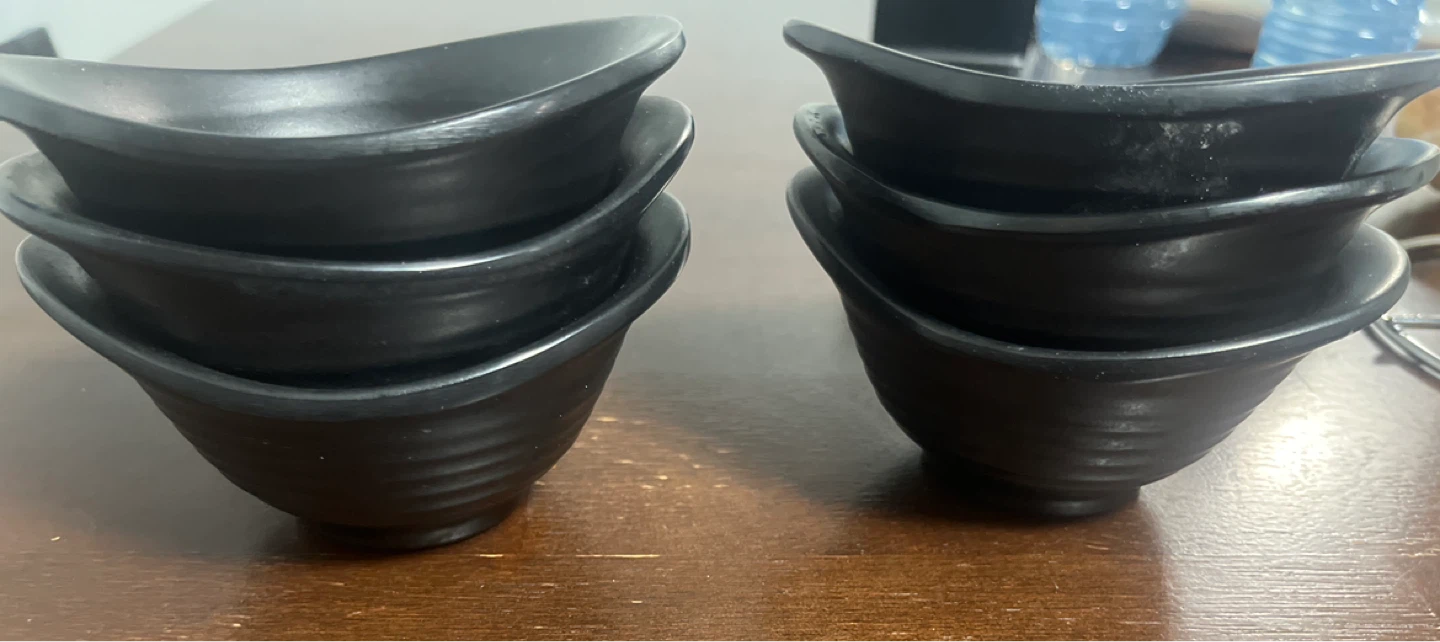 GARAGE SALE ‼️ Set of 6 Black Dipping Bowls