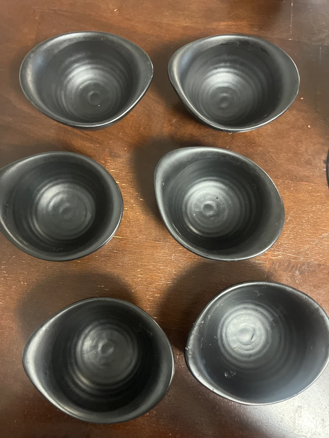 GARAGE SALE ‼️ Set of 6 Black Dipping Bowls - photo 3