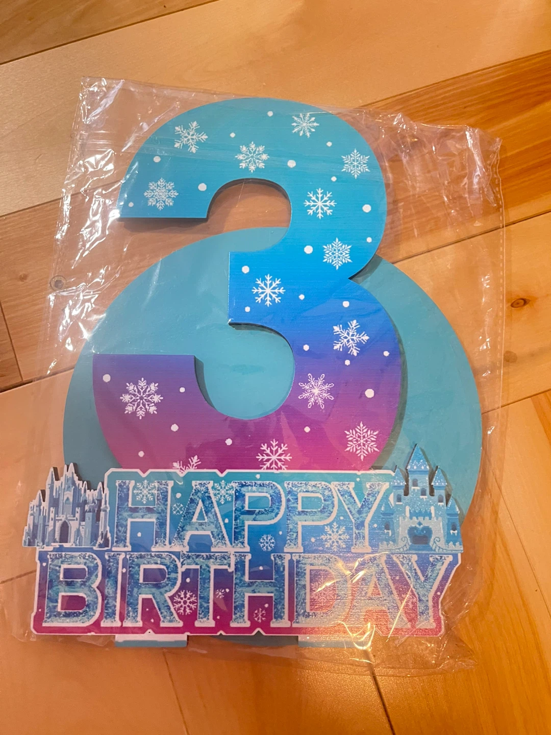 Frozen Happy Birthday Cake Topper "3"