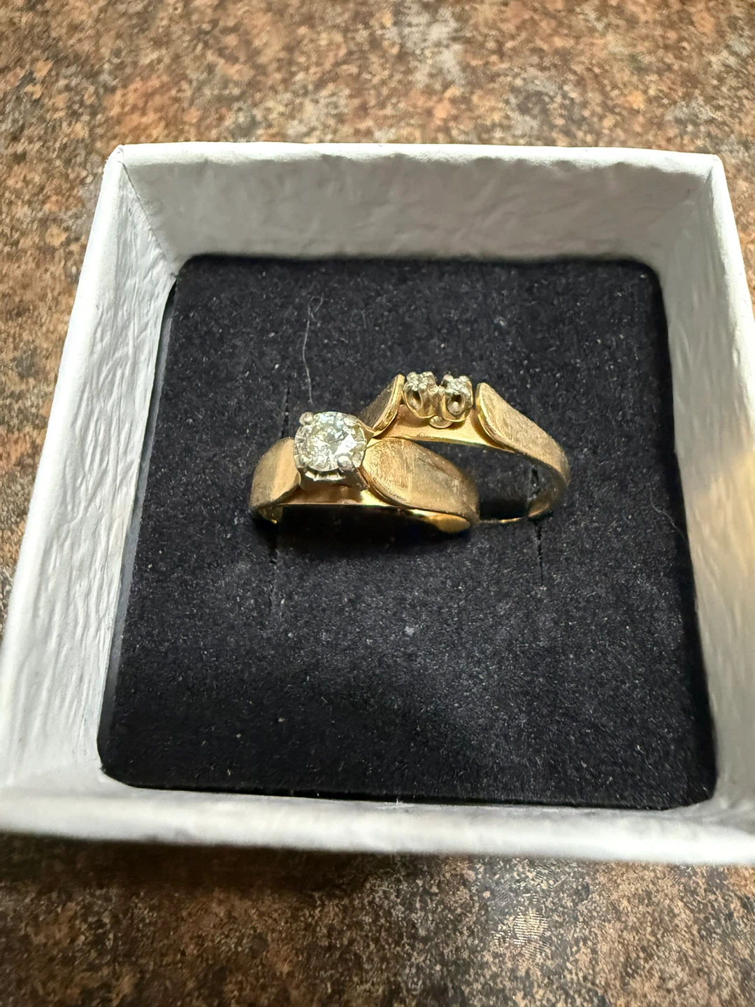 14kt Yellow & White Gold  Engagement Ring with 0.20ct Diamond