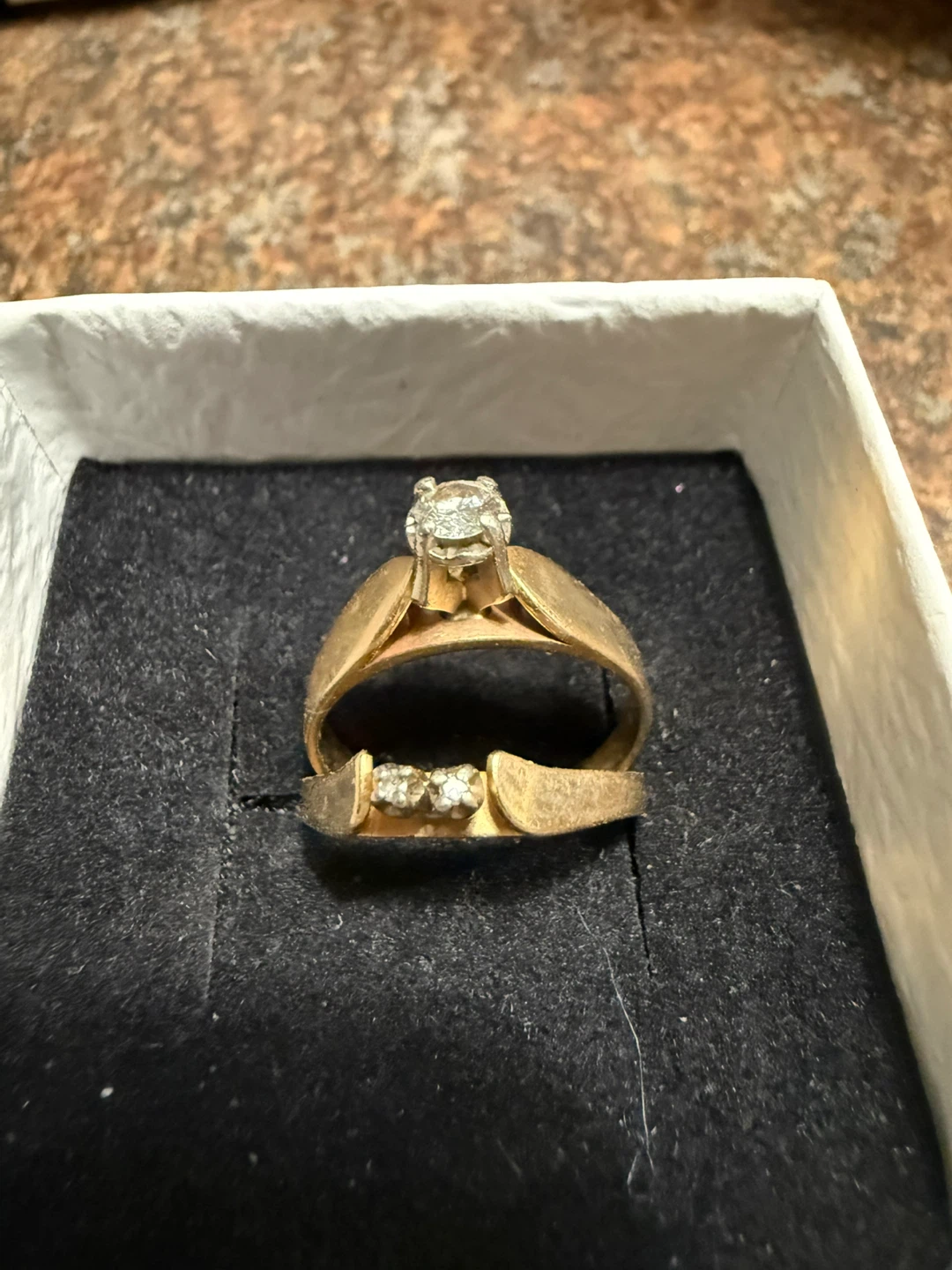 14kt Yellow & White Gold  Engagement Ring with 0.20ct Diamond - photo 4